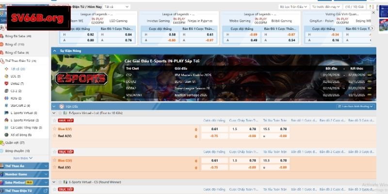 Bí kíp cá cược thể thao Saba SV66 hiệu quả